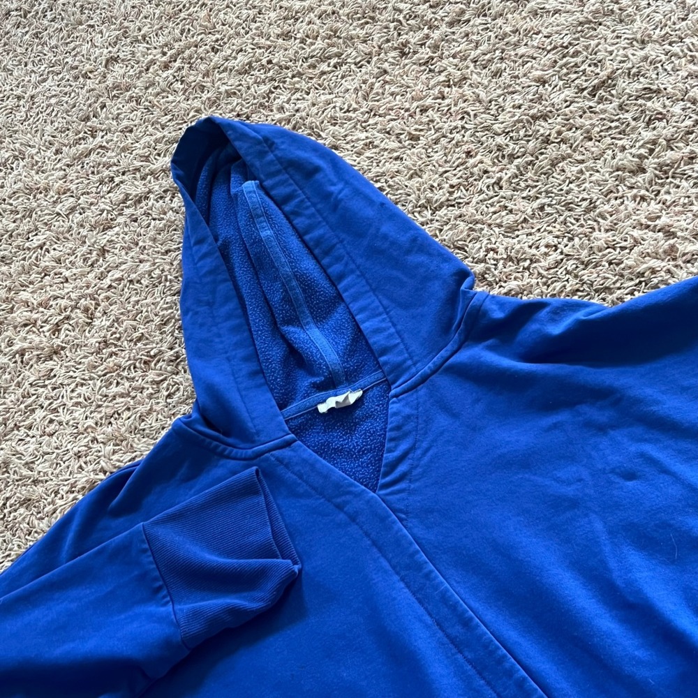 T by Talbots Royal Blue Crossover V-Neck Hoodie Side Stripe Pullover‎ 2X
